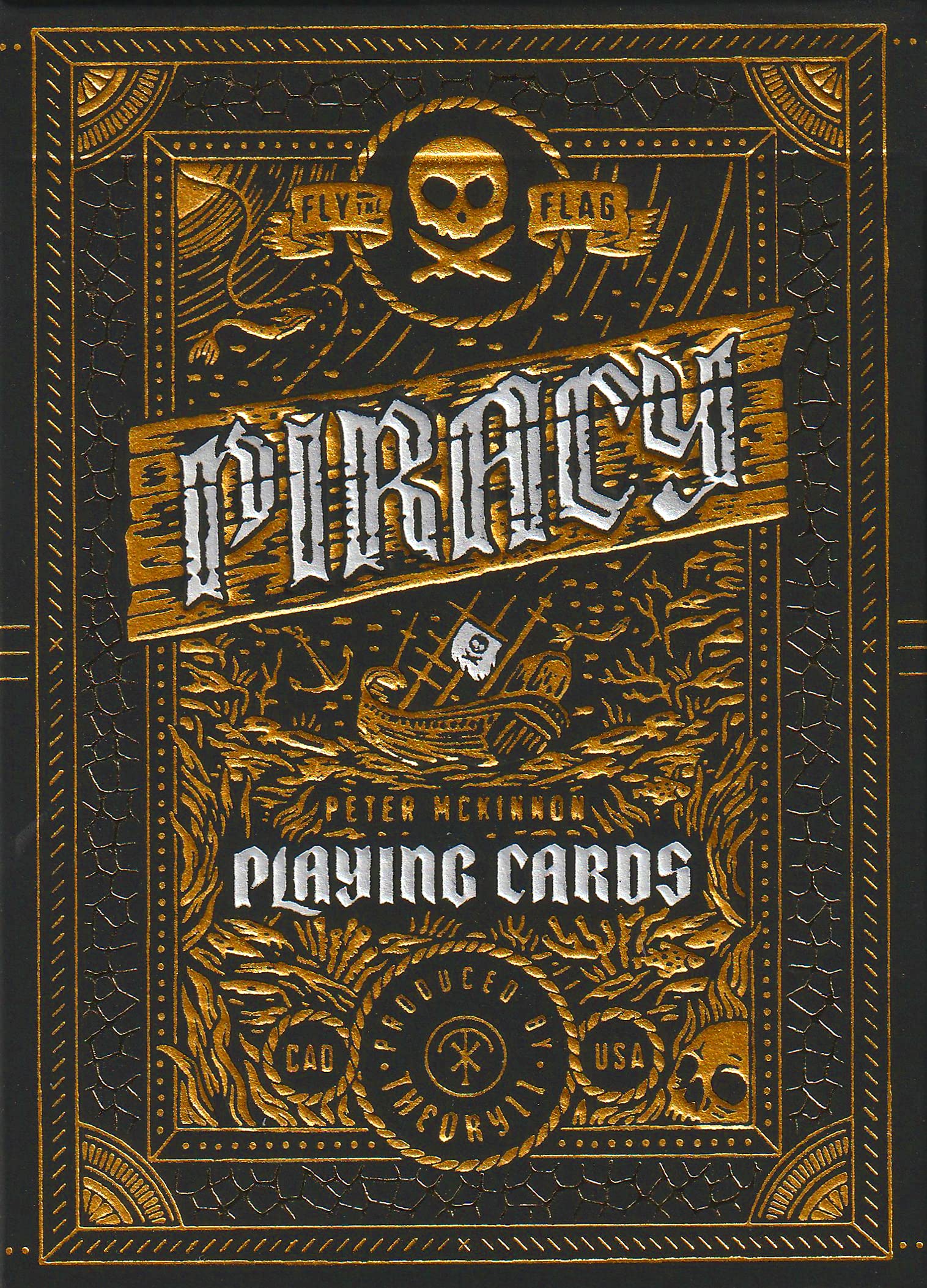 theory11 Piracy premium playing cards with dual gold and silver foil for a luxurious gaming experience