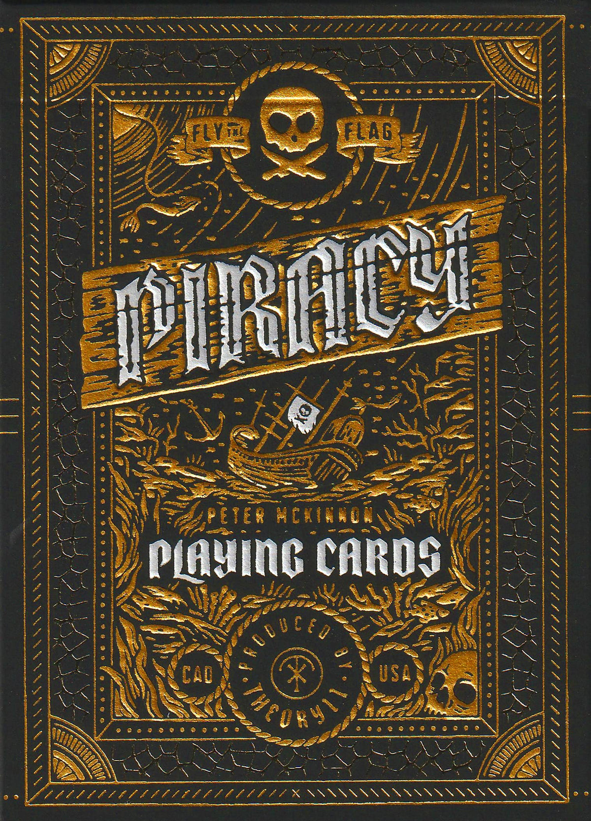 theory11 Piracy premium playing cards with dual gold and silver foil for a luxurious gaming experience