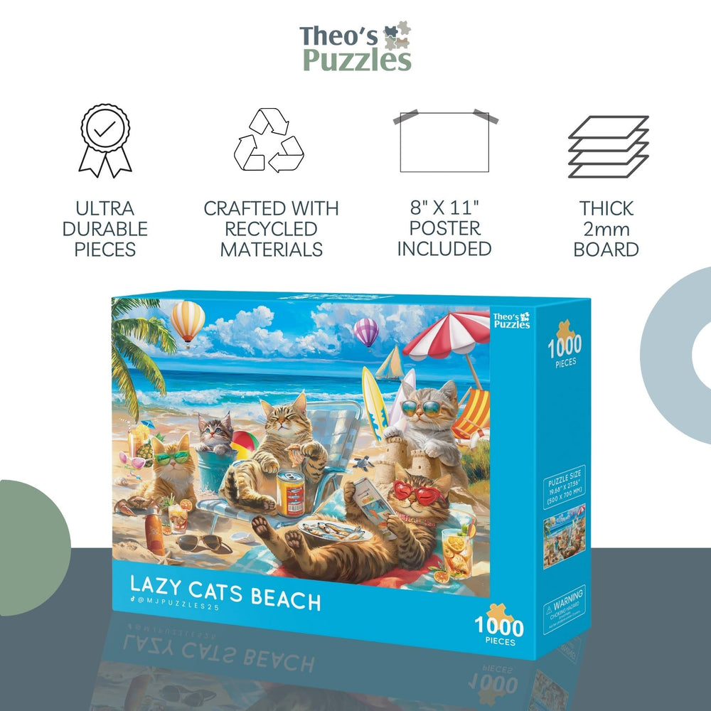 Theo's Puzzles recycled materials ensure durable construction and eco-friendly play
