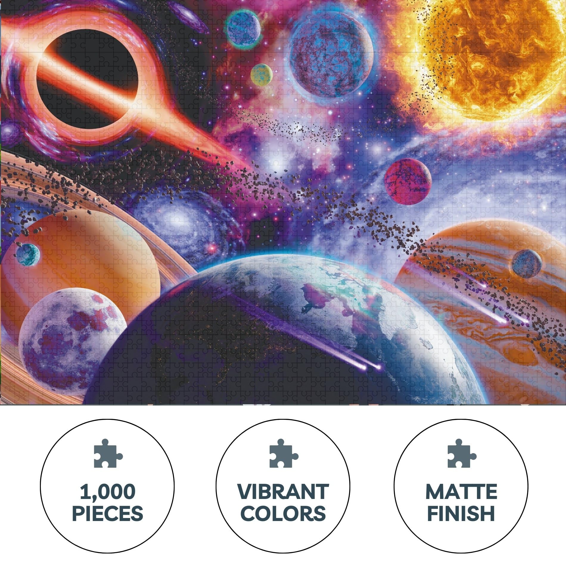 Theo's Puzzles solar system artwork promotes immersive learning and shared challenge for adults and families