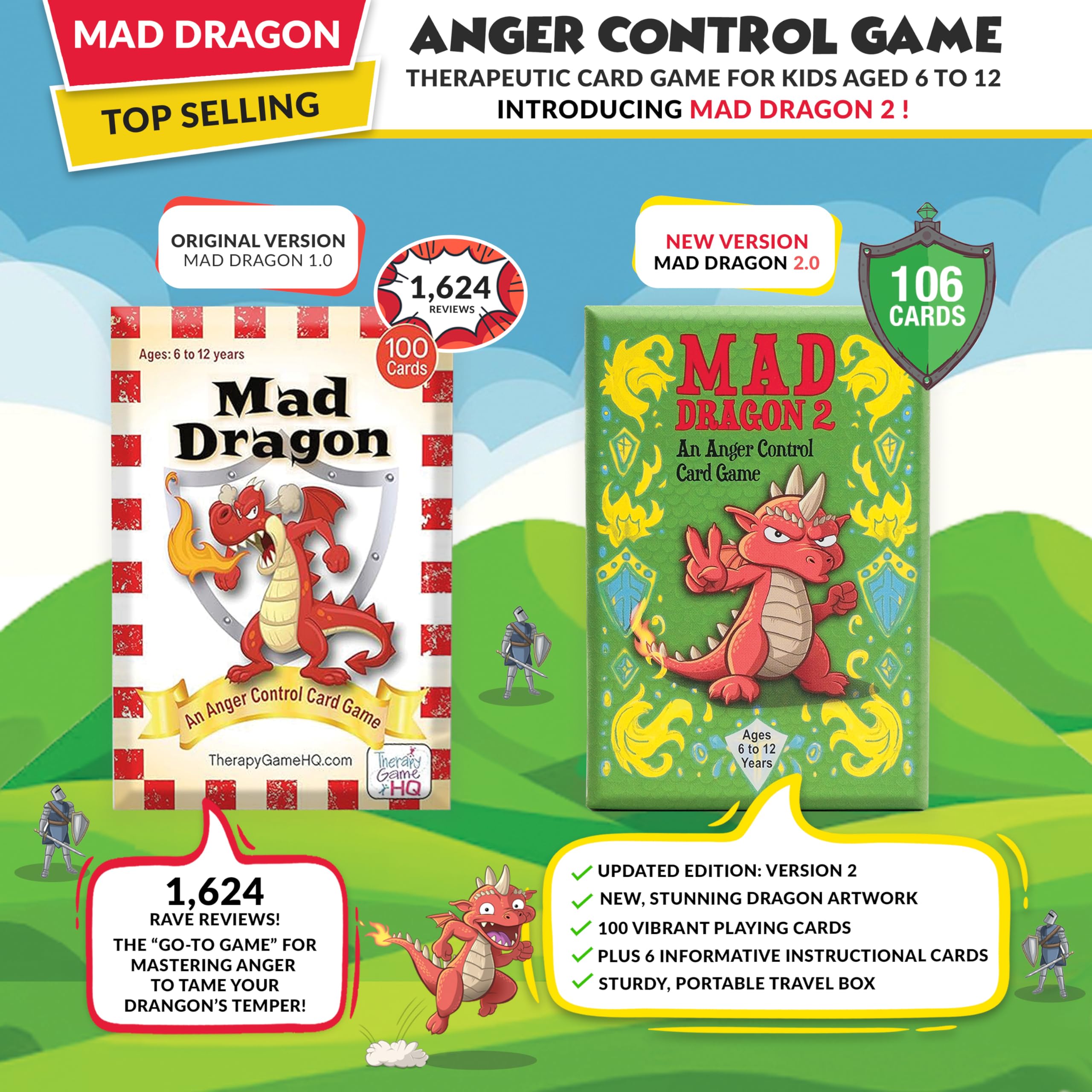 Therapy Game HQ anger control cards facilitate calm-down practice for kids.