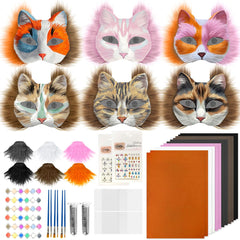 TherianMask 37-pcs kit base masks for customizable furry characters