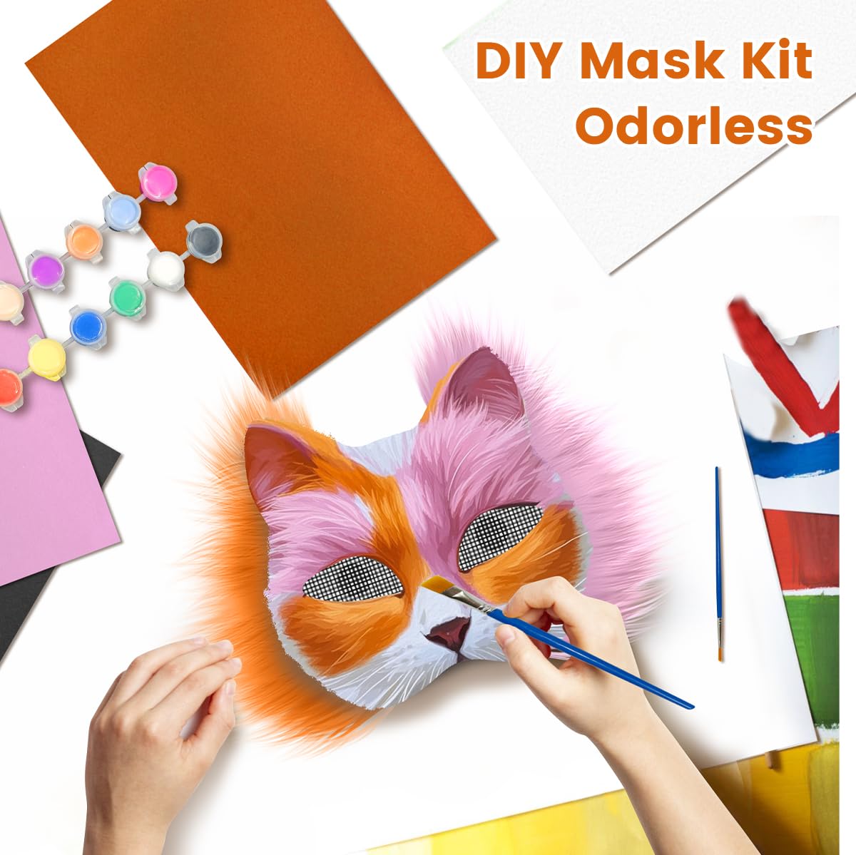 TherianMask 37-pcs kit paints and brushes for vibrant long-lasting color