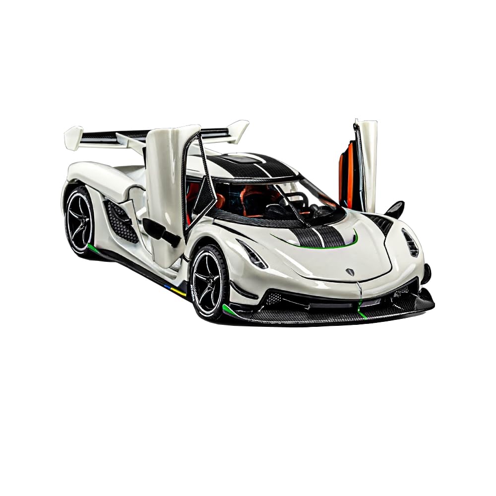 Therina Koenigsegg Jesko 1/24 front view shows alloy body for display.