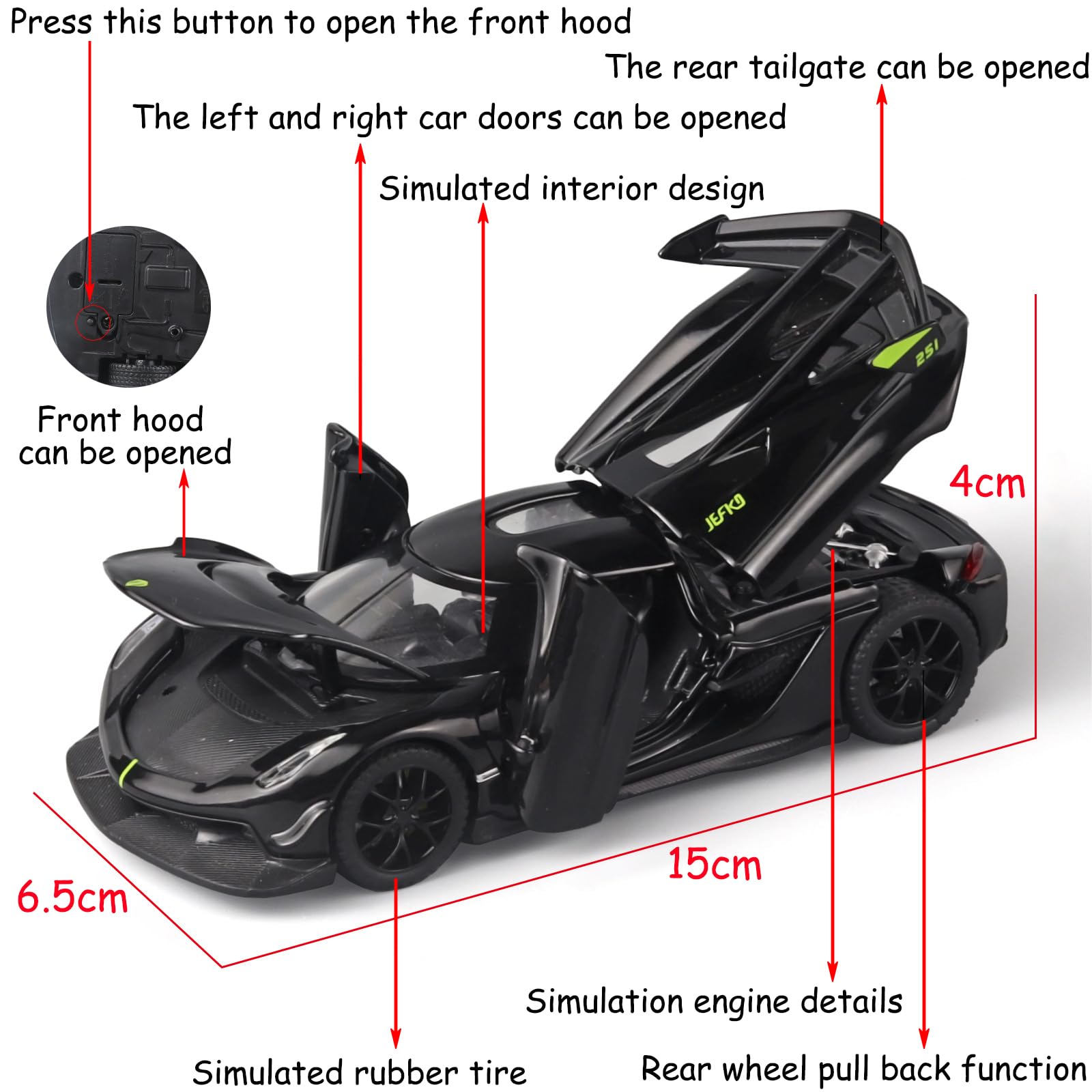 Therina Jesko rear view with lights and sound for immersive display