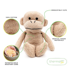 Thermal-Aid Jo Jo Monkey used as a freeze-ice-pack for cooling relief.