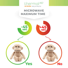Thermal-Aid Jo Jo Monkey filling is natural corn that resists mold.