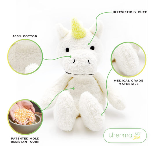 Thermal-Aid Juno the Unicorn microwave heat for instant warmth.