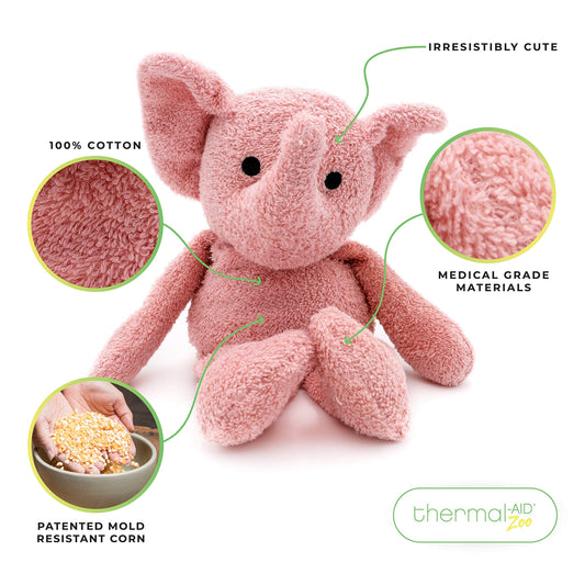 Thermal-Aid Tiny Elephant microwave-heat demonstrates quick warmth for instant comfort.