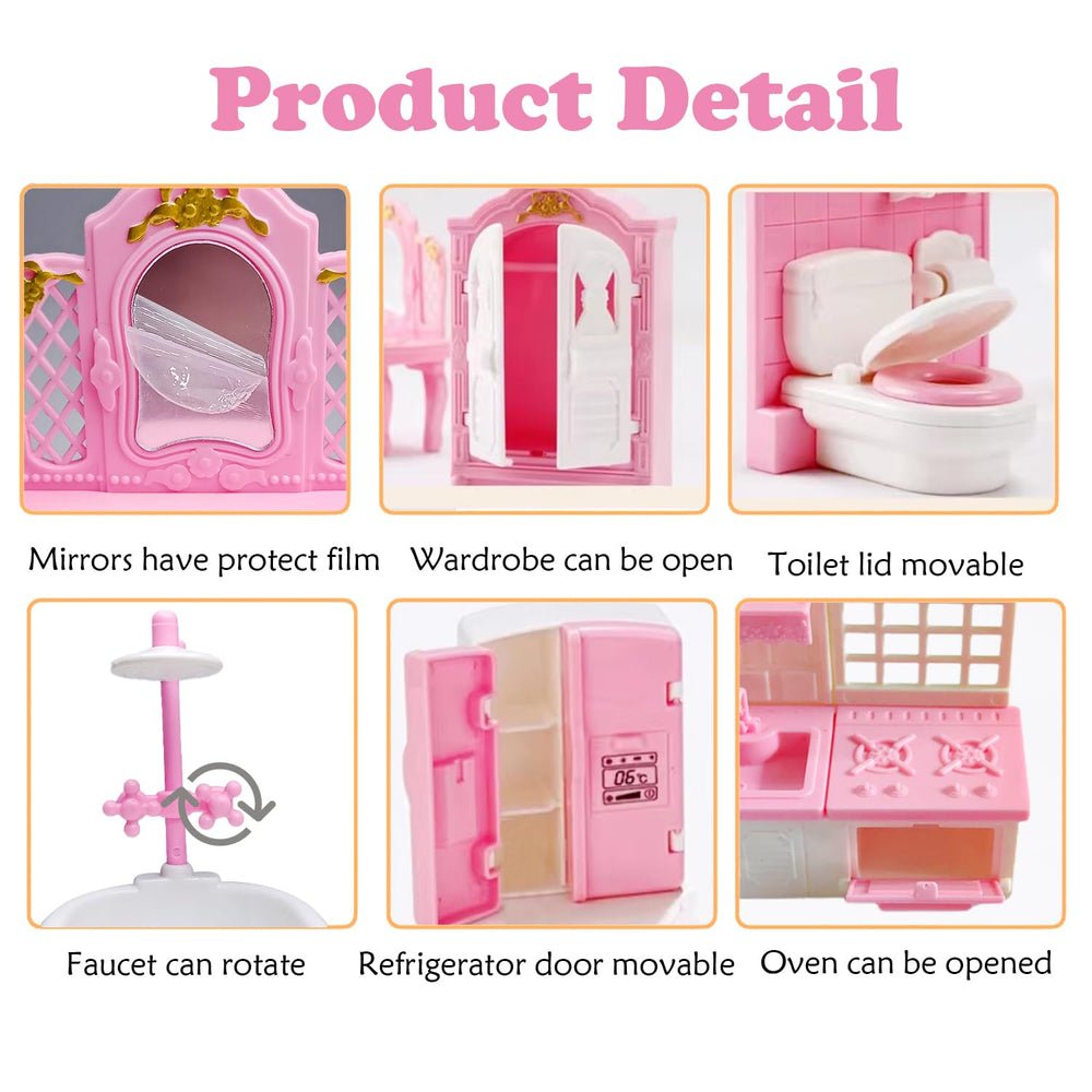 Thildani 35pcs dressing table mirror for reflective, dressing-up play.