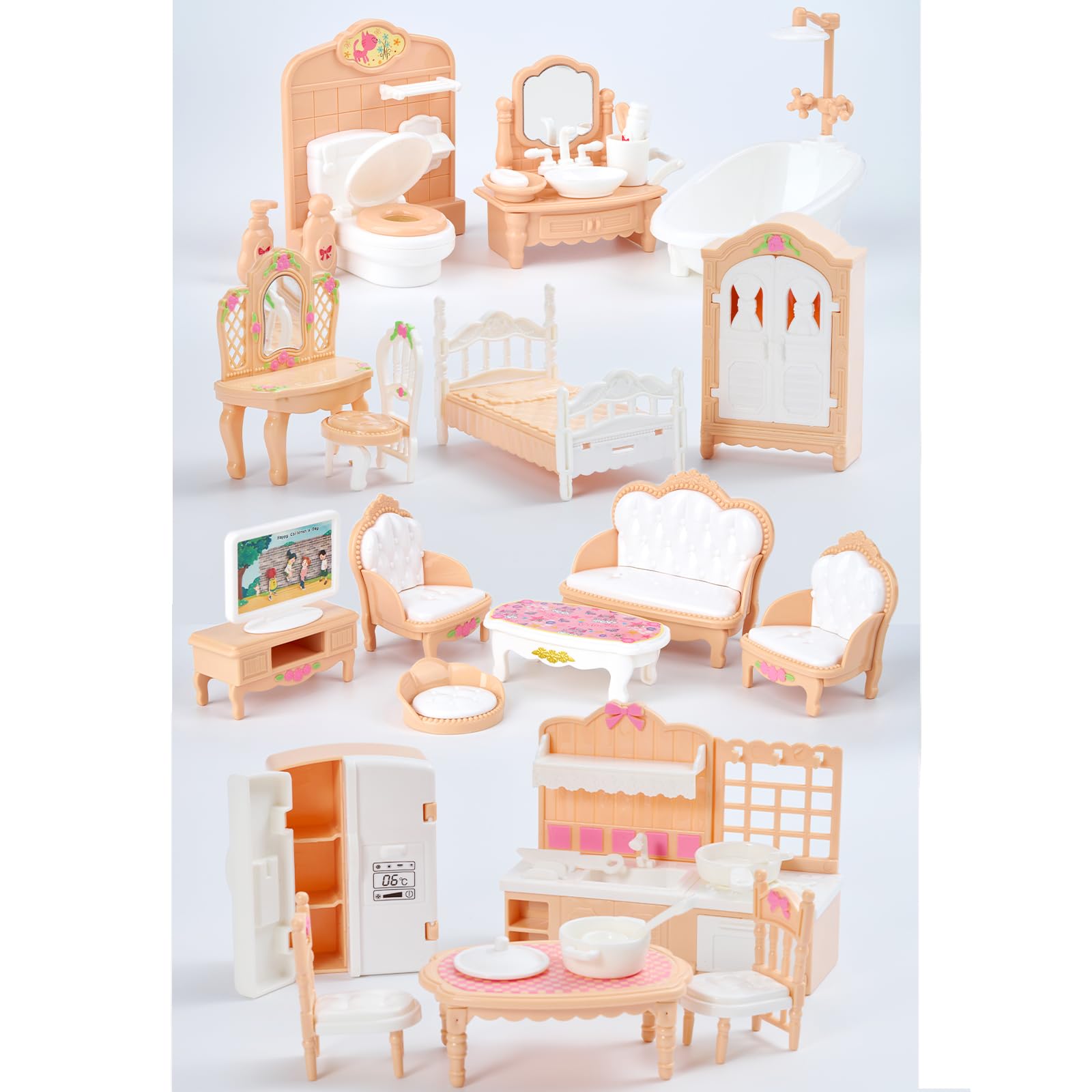 Thildani dollhouse sofa for realistic pretend seating and cozy mini living room.