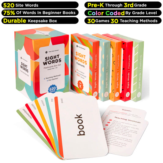 Think Tank Scholar 520 high-frequency words cards support early literacy at home.