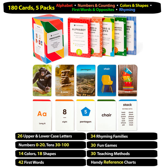 Think Tank Scholar alphabet flashcards back with vivid images to reinforce word recall