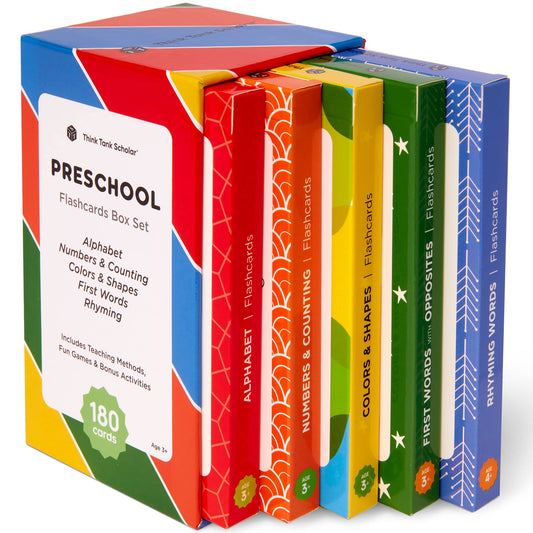 Think Tank Scholar alphabet flashcards front with bold letters for early reading