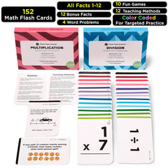 Think Tank Scholar color coded multiplicands and divisors support targeted practice and easy sorting