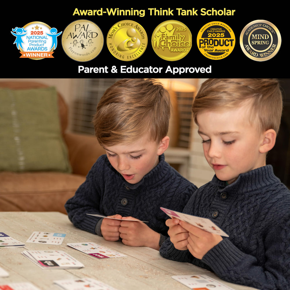 Think Tank Scholar phonics flashcards laminated finish cleans easily after use