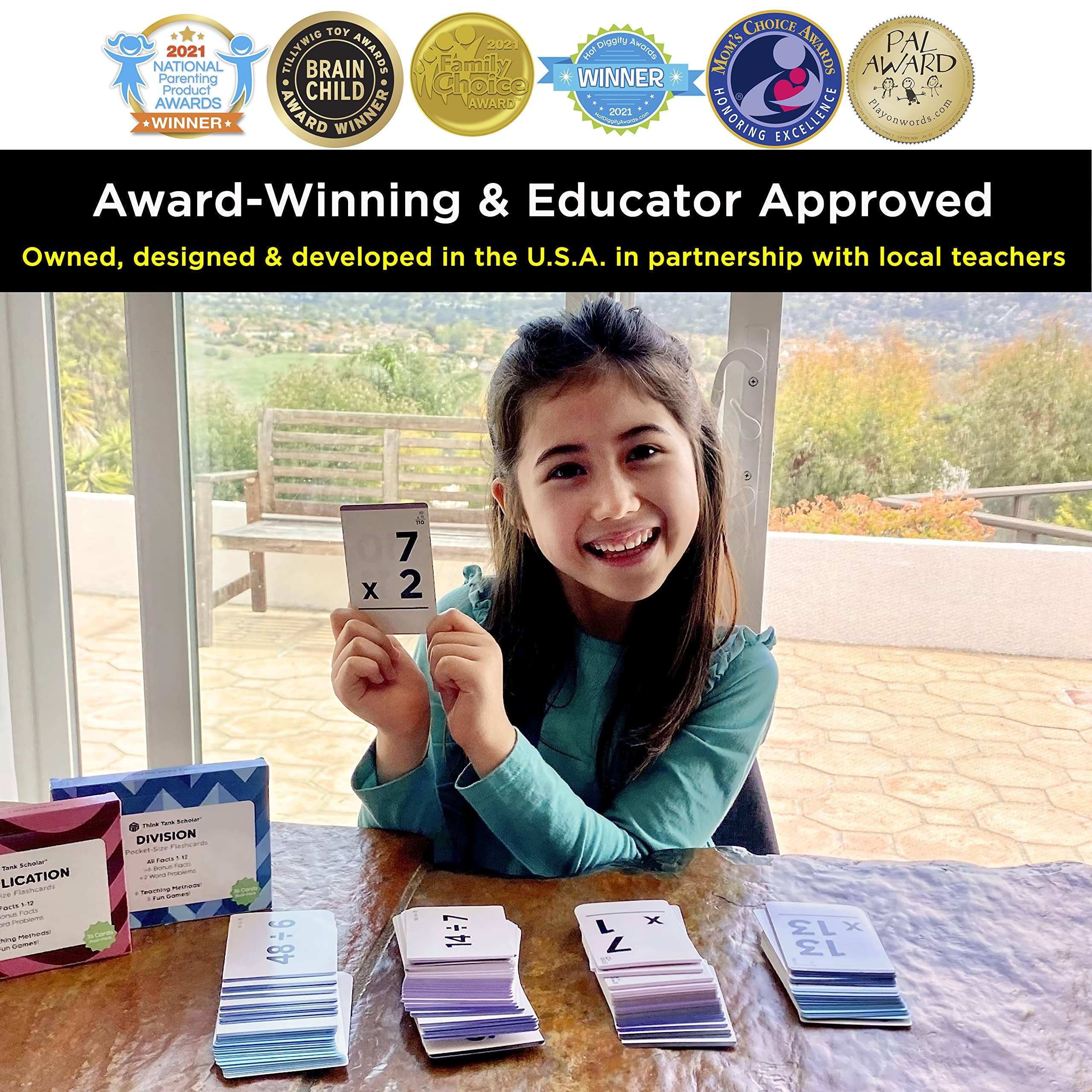 Think Tank Scholar travel size laminated cards are durable for on the go learning