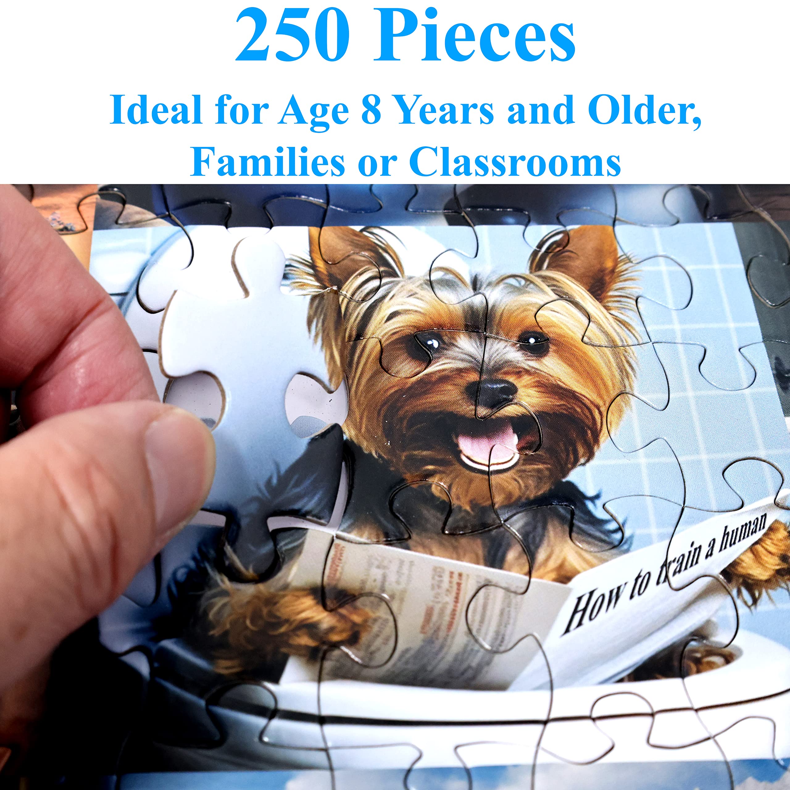 Colorful Think2Master puzzle artwork appealing to dog lovers and puzzle fans