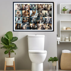 Assembled Think2Master pooping dogs puzzle forming a humorous final scene