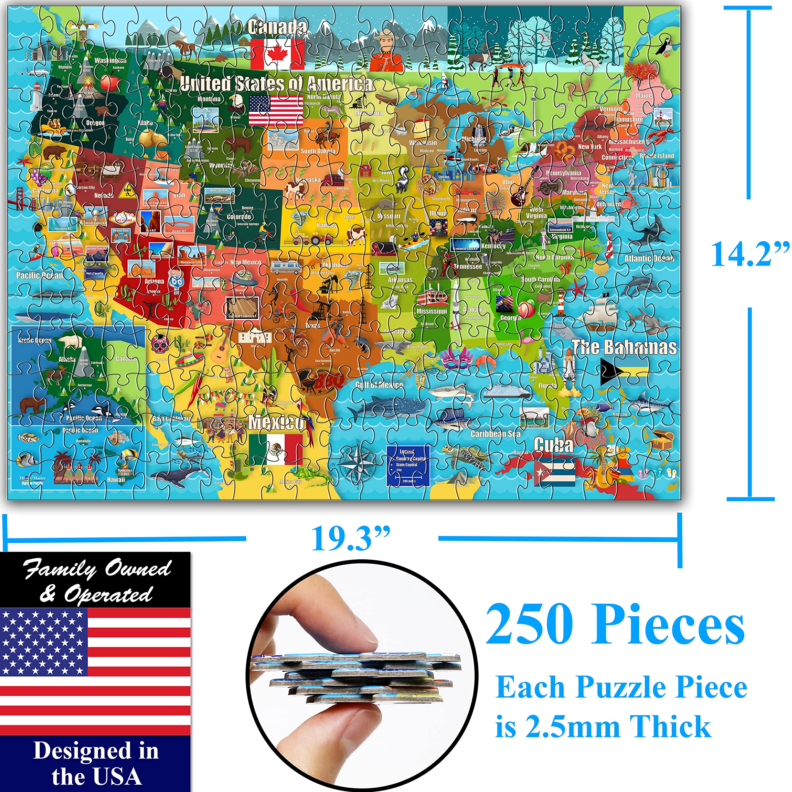 Think2Master puzzle box content showing pieces and the learning prompts for review