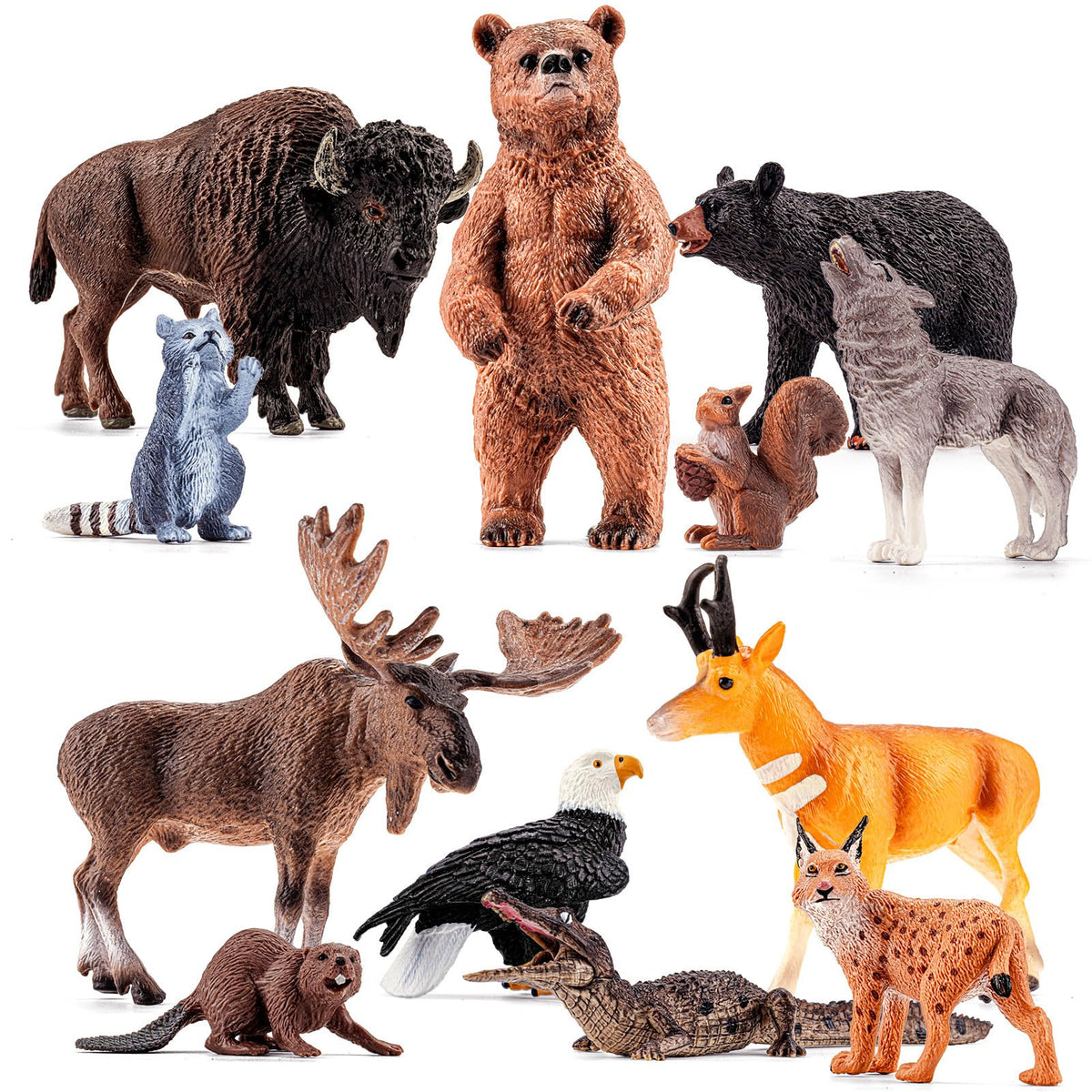 THINKBAY crocodile figurine for imaginative wildlife play and durable display.
