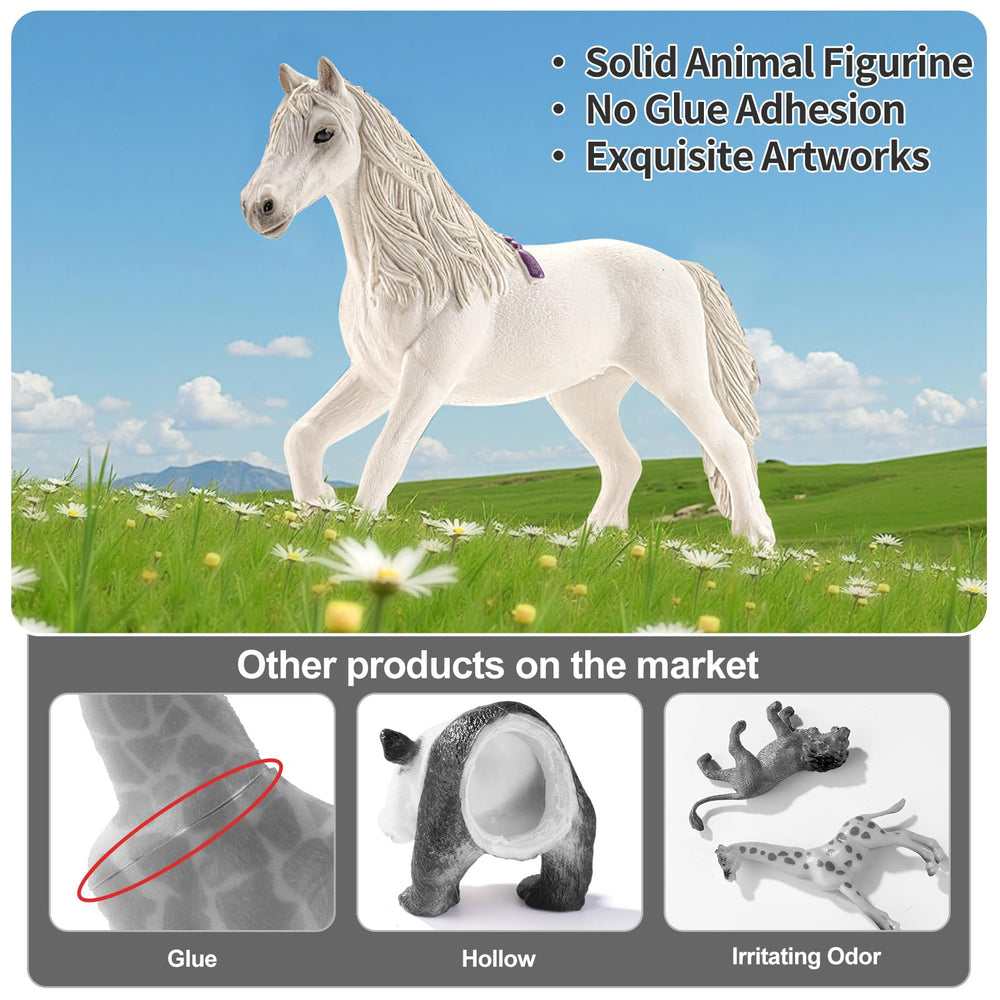 THINKBAY kids-friendly horse figurine set for birthday cake toppers