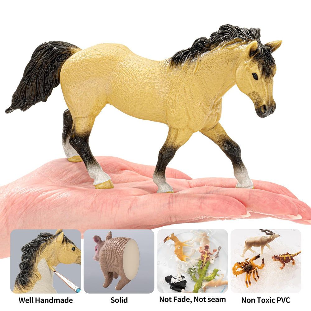 THINKBAY Pinto horse figurine for colorful creative play