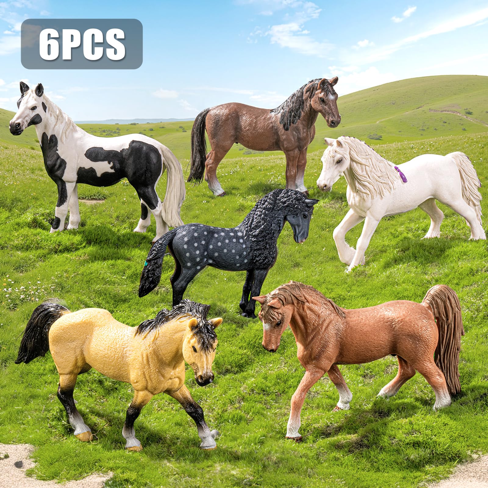 THINKBAY Tennessee mare horse figurine for gentle pretend play