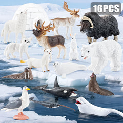 THINKBAY Arctic fox figurine enhances storytelling and crafts.