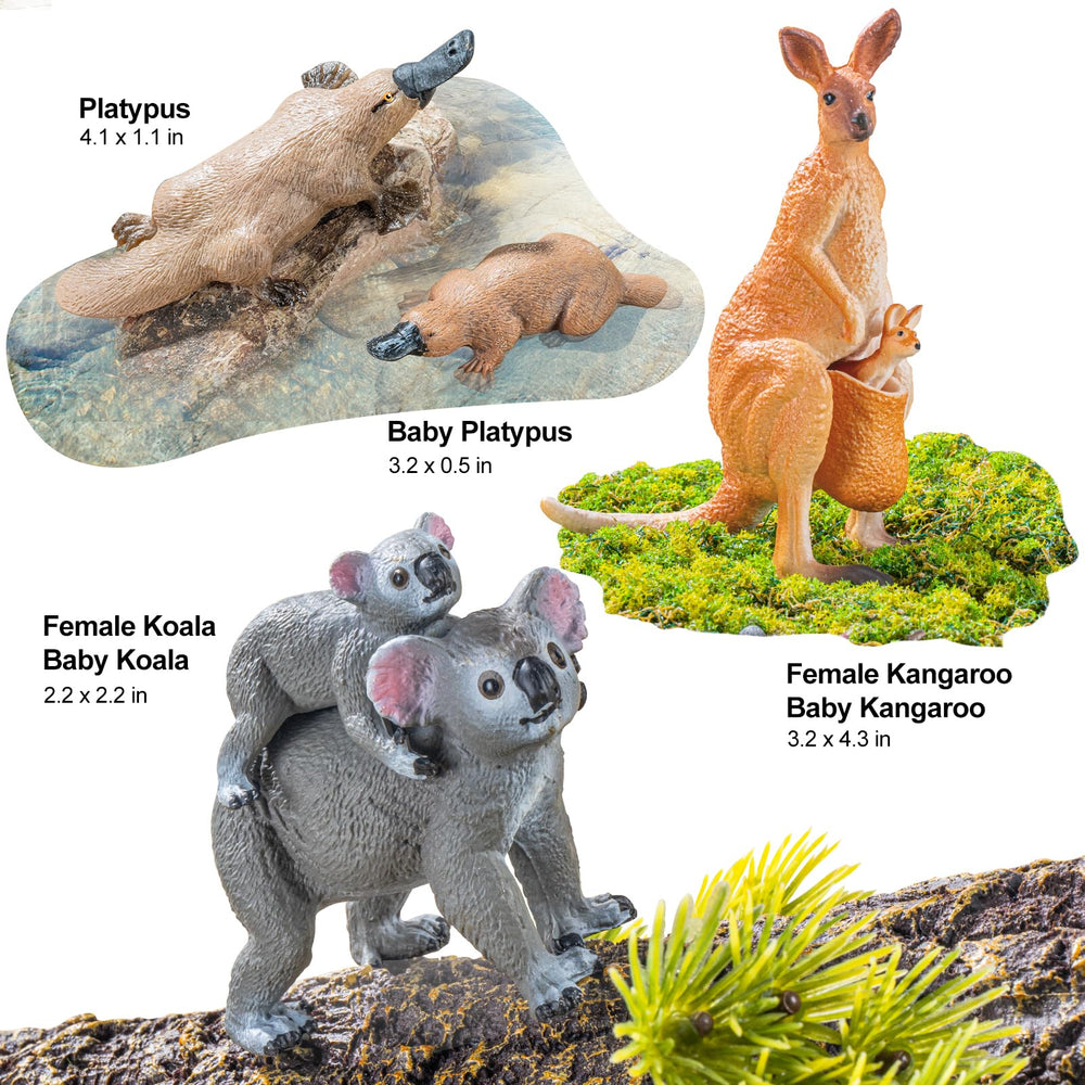 THINKBAY Australian platypus with cub figurine supports storytelling