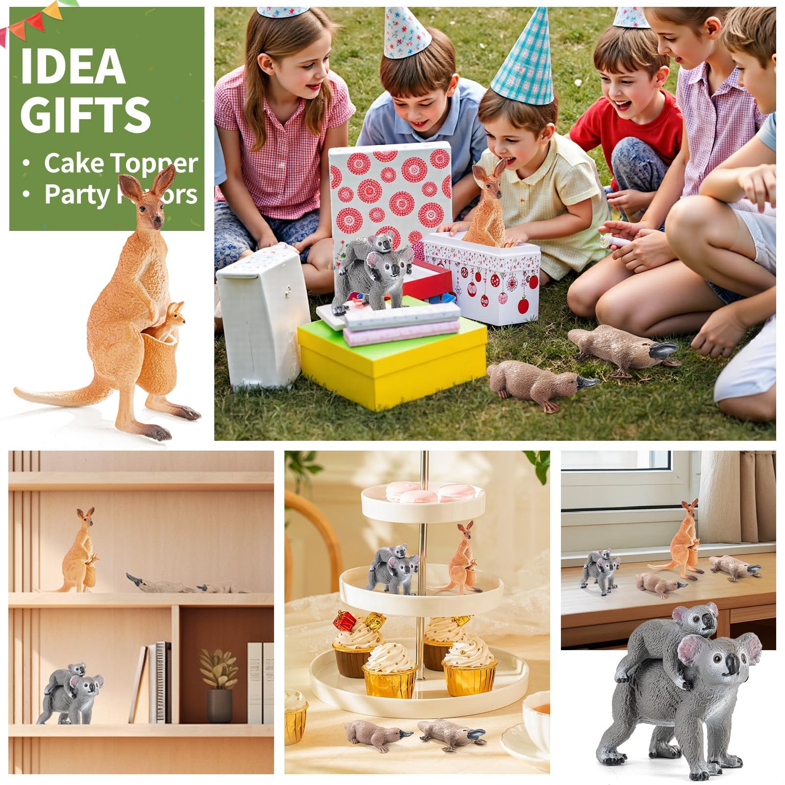 THINKBAY Australian wildlife collection figurine set for gifts and education