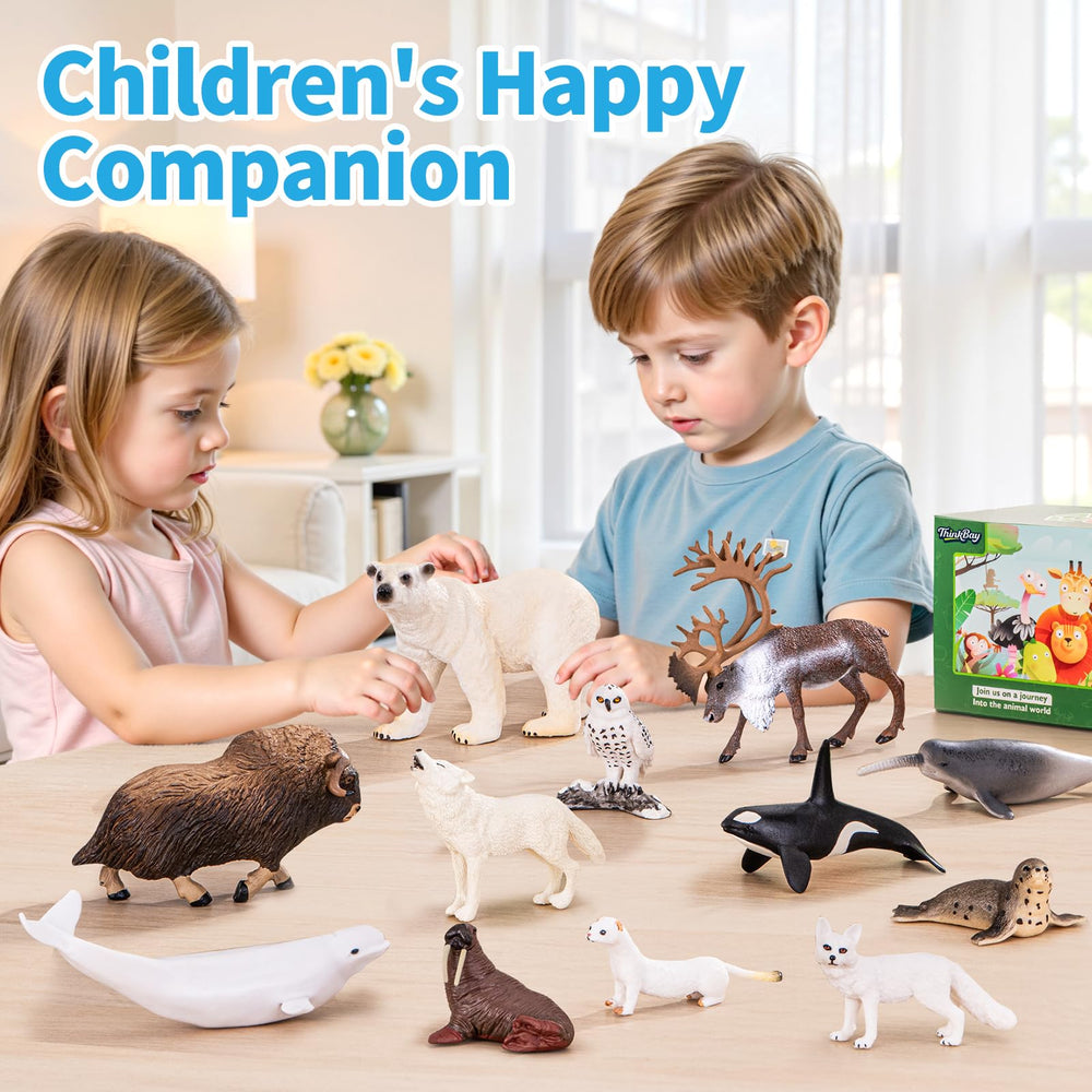 THINKBAY beluga whale figurine enhances storytelling and classroom display.