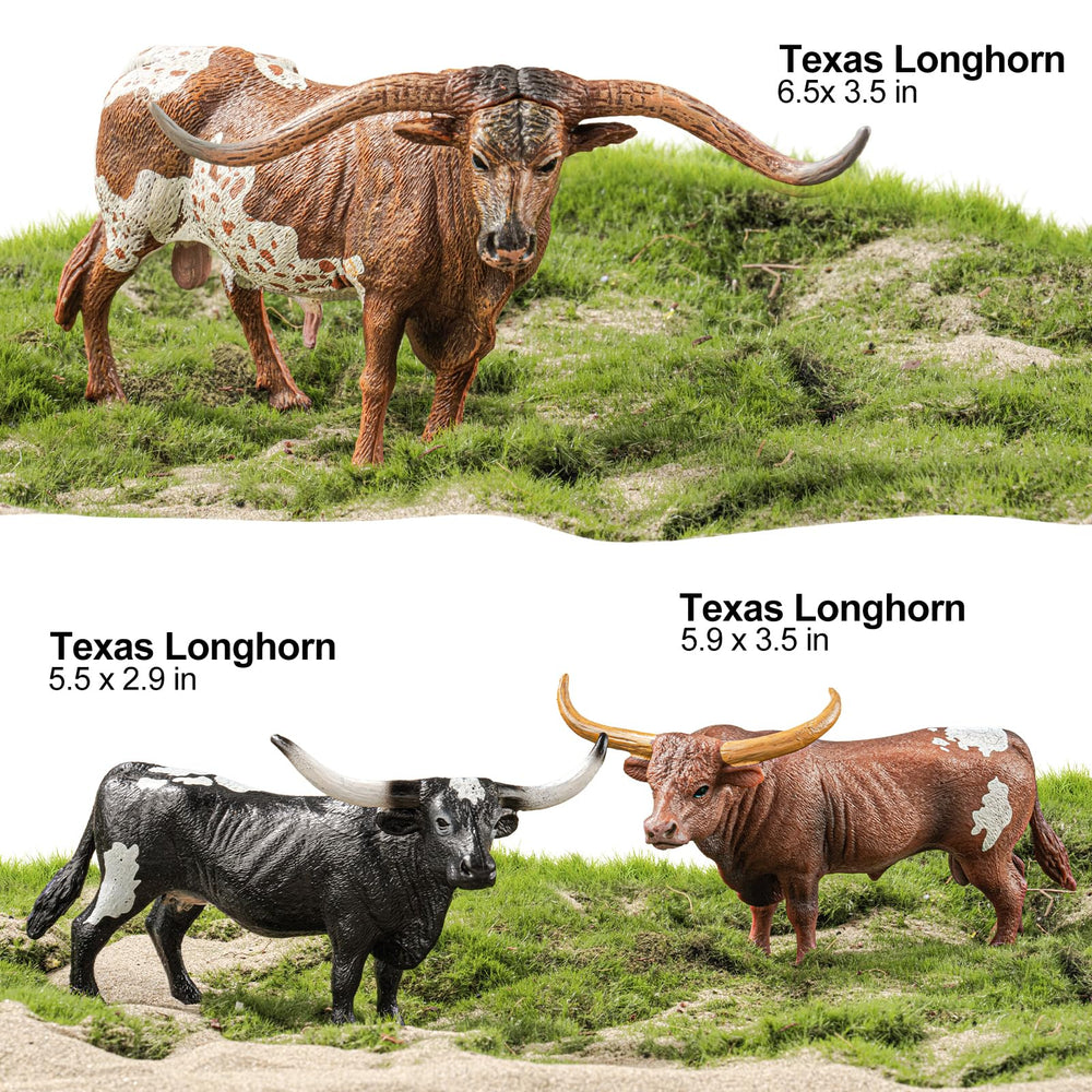 THINKBAY BPA-free PVC cow figures ensure safe, durable play
