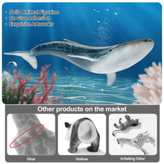 THINKBAY cachalot whale figurine with textured painting for learning.