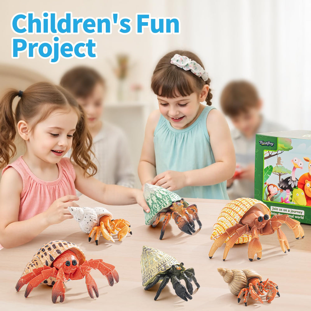 THINKBAY hermit crab figurine provides educational display and collection pieces.