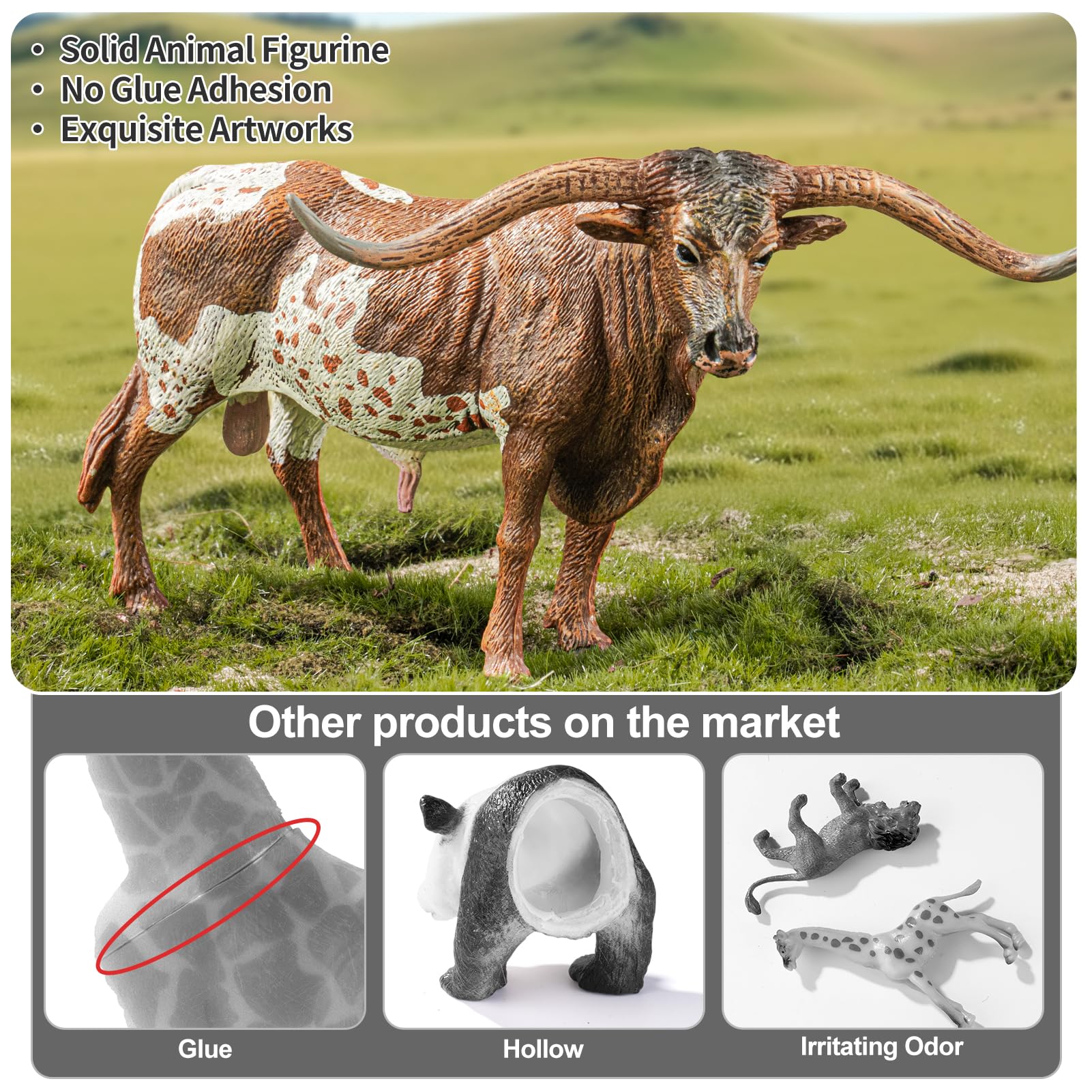 THINKBAY Cow figurines as cake toppers for farm-themed celebrations