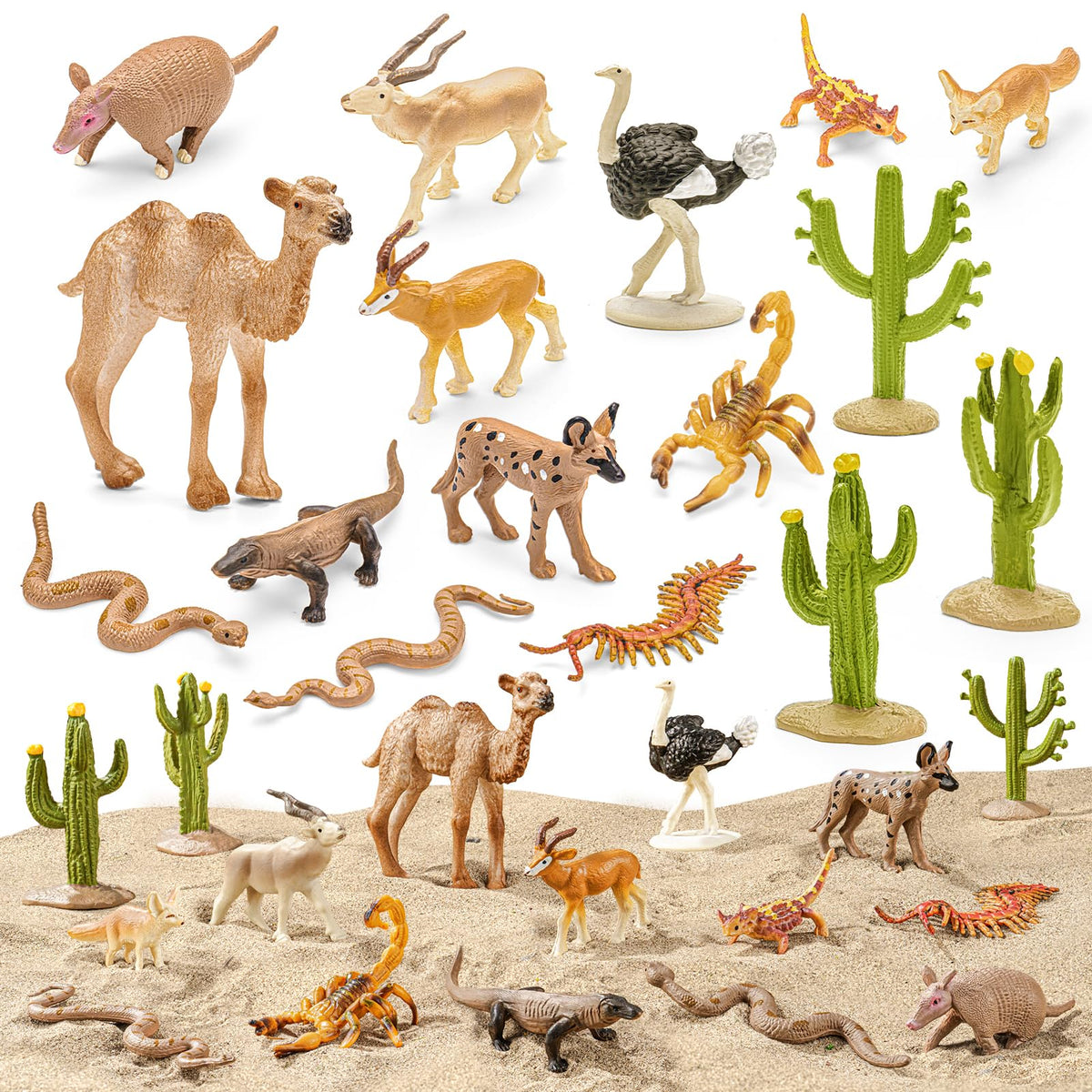 THINKBAY desert monitor lizard figurine for lifelike dioramas and imaginative play