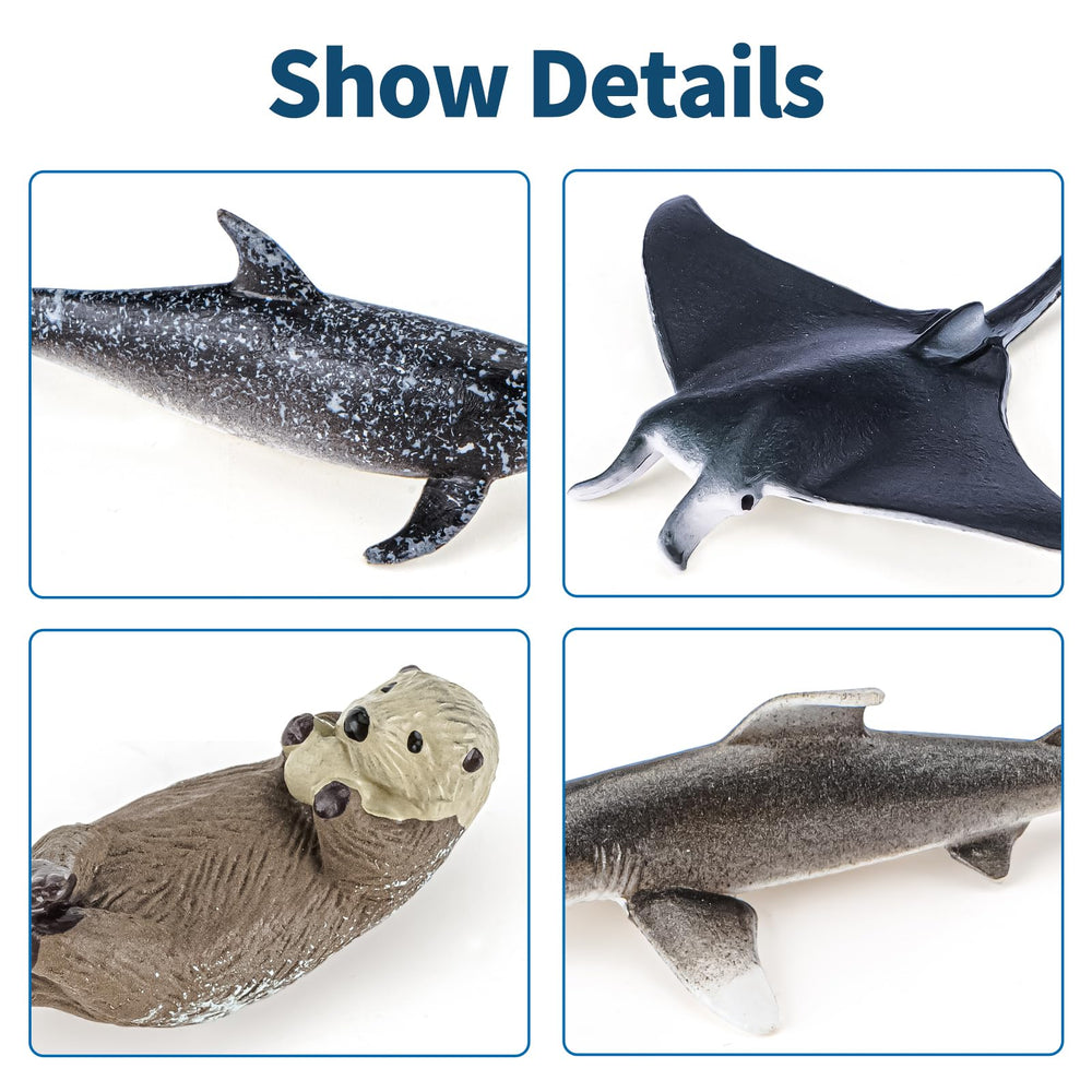 THINKBAY durable plastic sea animals for display shelves or classroom corners.