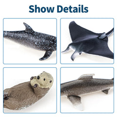 THINKBAY durable plastic sea animals for display shelves or classroom corners.