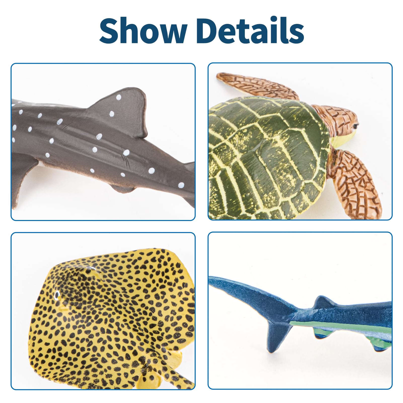 THINKBAY educational sea-creature figures encourage observation skills and curious questions.