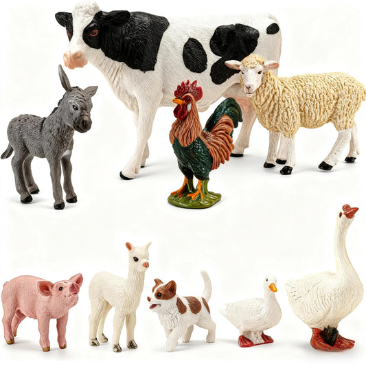 ThinkBAY Holstein cow figure for imaginative play and animal recognition