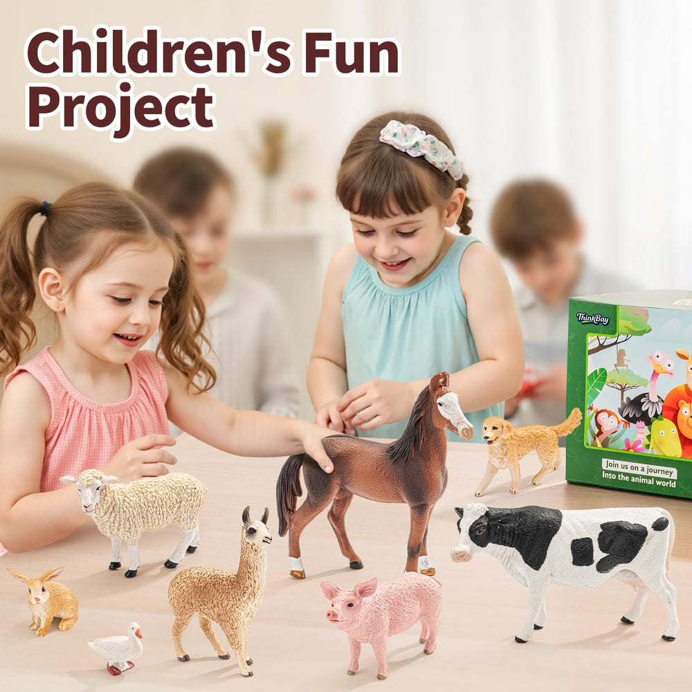 THINKBAY cow figurine for role-play adventures and farm life exploration.