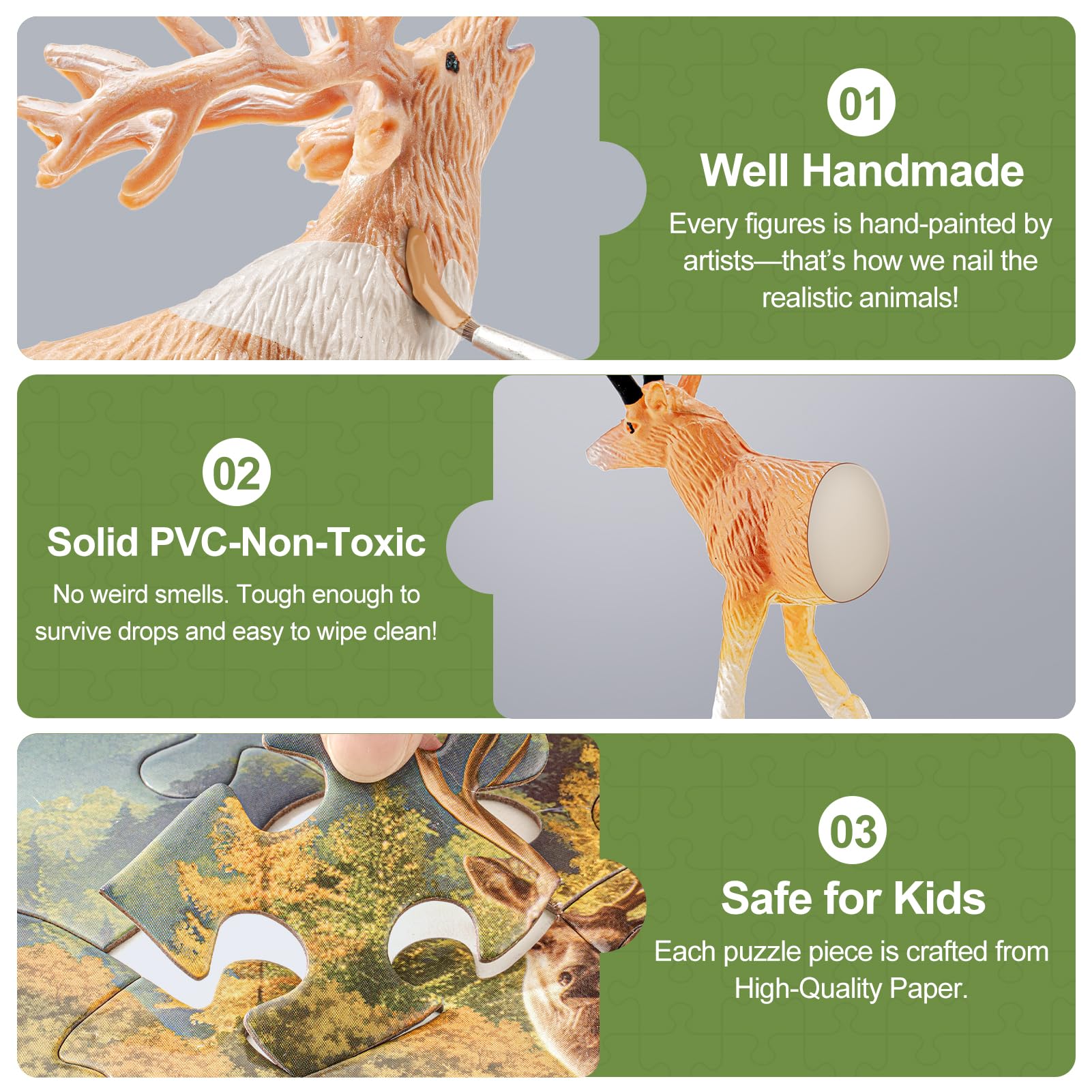 THINKBAY reindeer figurine detailing for festive role-play adventures
