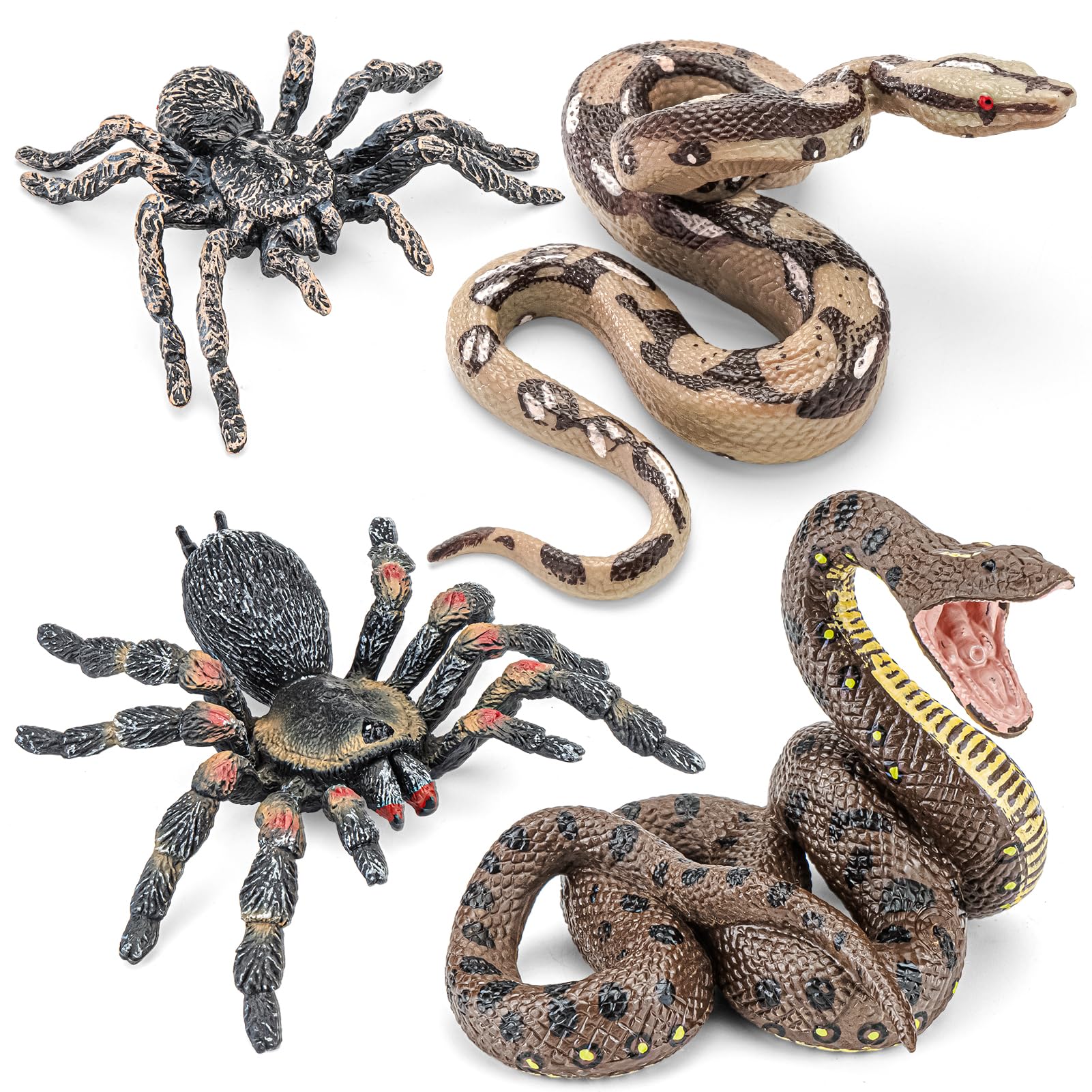 ThinkBay green anaconda figurine for pranks and decor, lifelike and safe for outdoor use.