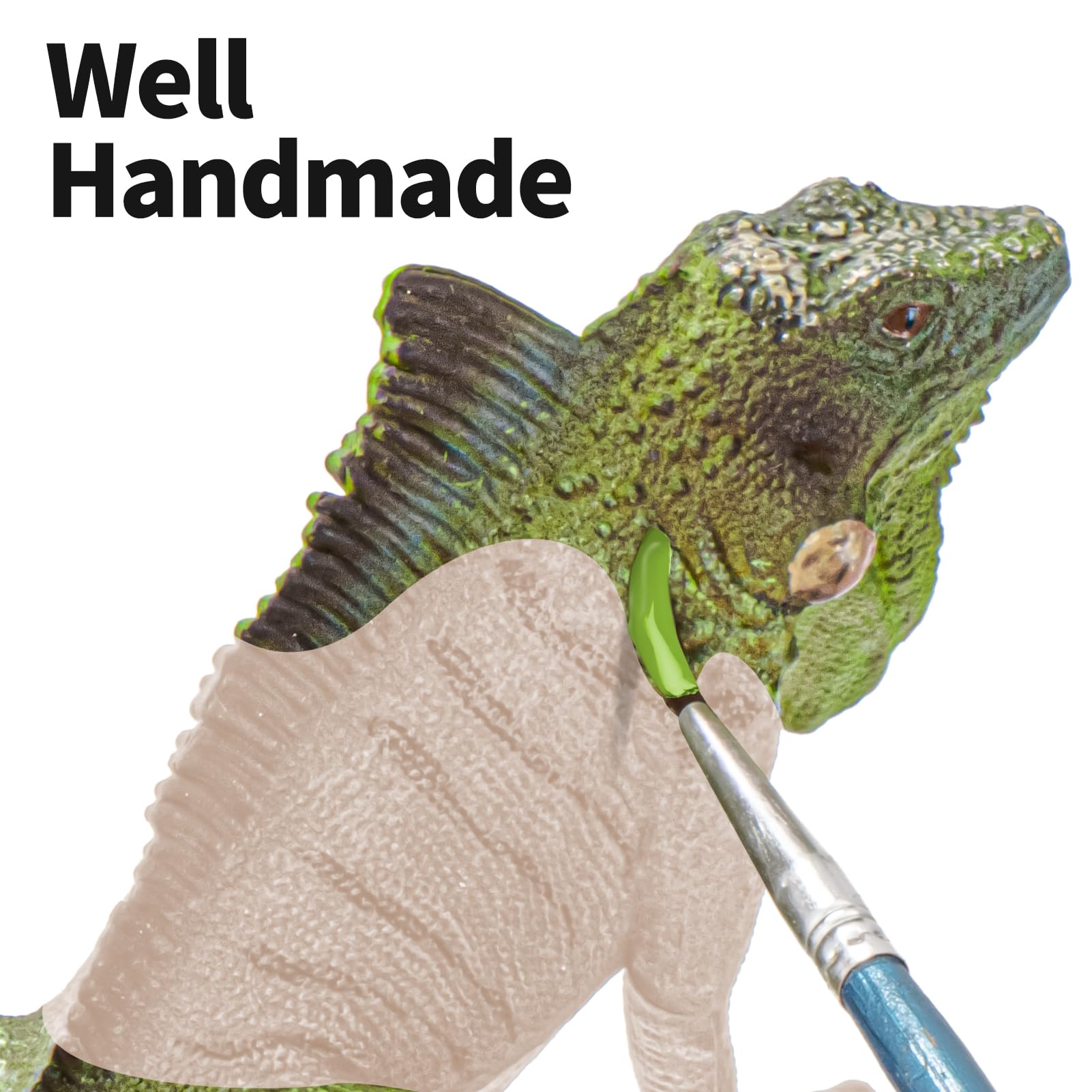 ThinkBay Green Iguana figure for wildlife inspired play and room decor