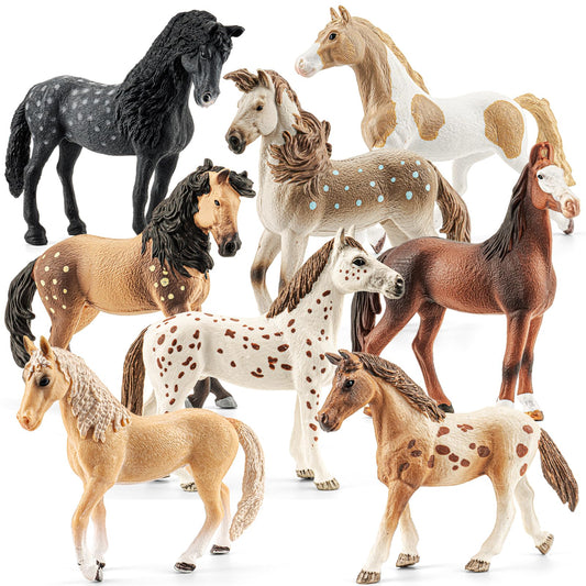 ThinkBay Appaloosa horse figurine—durable toy for imaginative play.