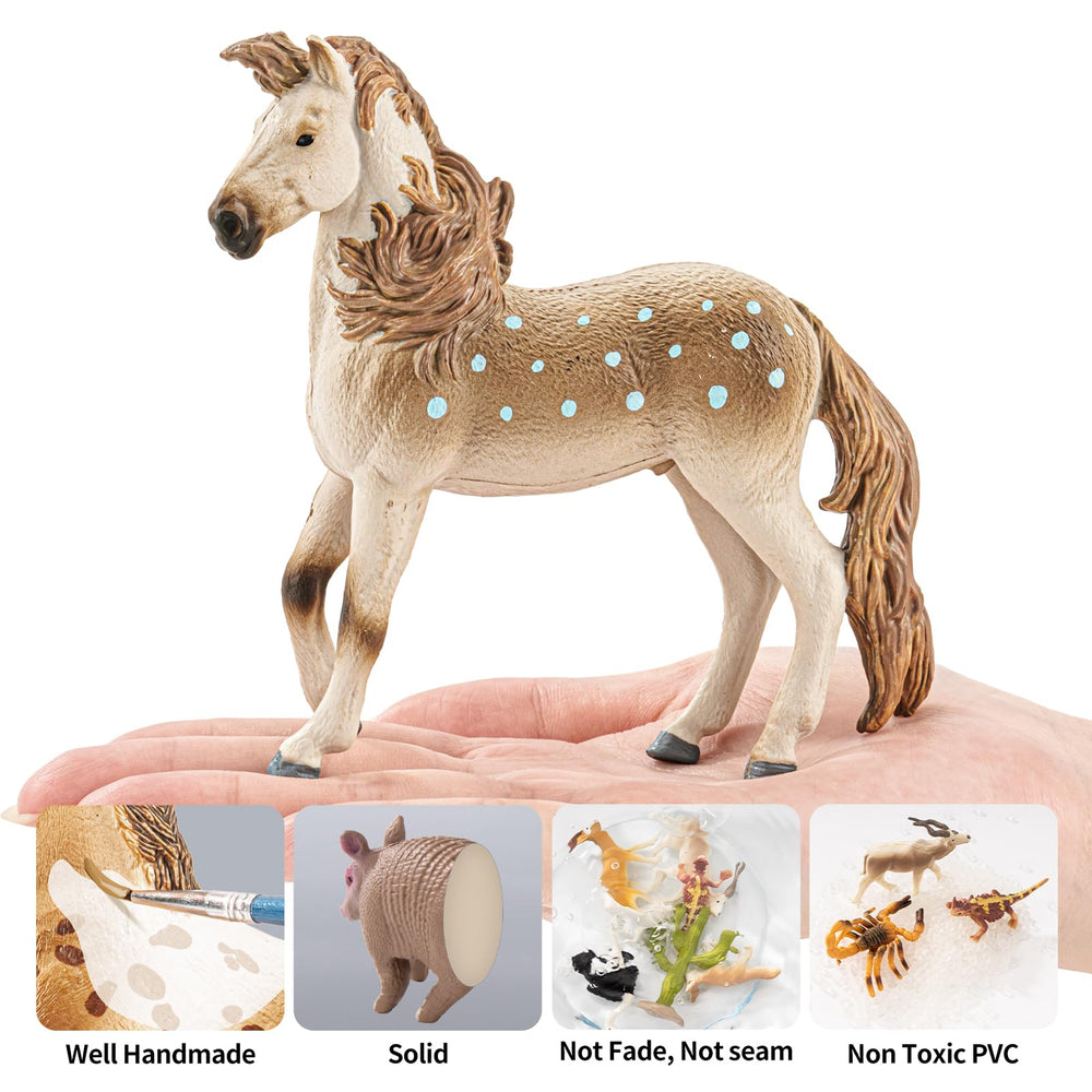 ThinkBay Marwari mare figurine—distinctive look for storytelling.