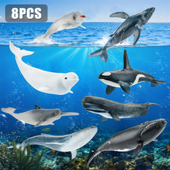 THINKBAY humpback whale figurine with vivid details for storytelling.