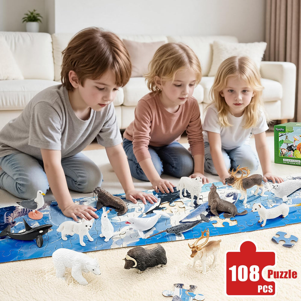 THINKBAY 108-piece Arctic puzzle for focused, long play