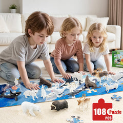 THINKBAY 108-piece Arctic puzzle for focused, long play